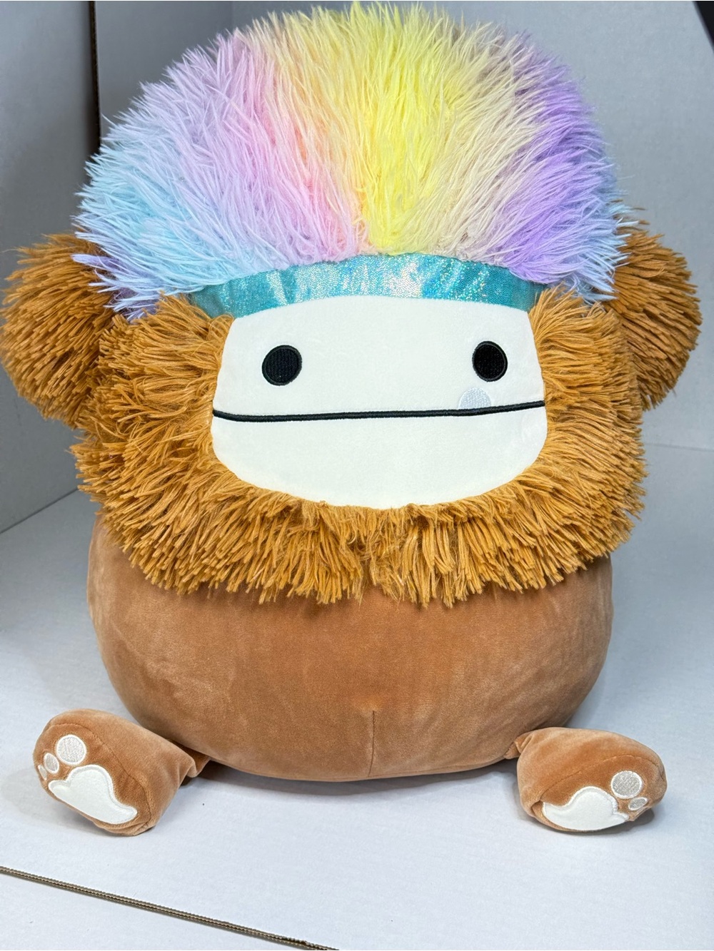 Benny Squish Doo Rare Bigfoot Squishmallow 12” Pastel Rainbow Hair 2021